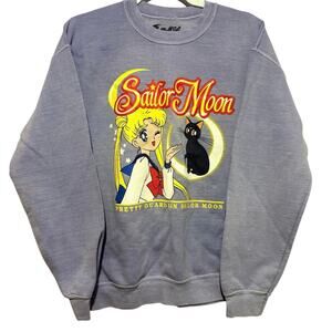 Teemax Sailor Moon Luna Sweatshirt Lilac Lavender Pastel Kawaii Anime Y2K Soft S